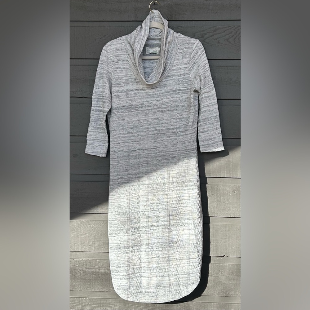 Women's Gray Cowl Neck Sweater Dress